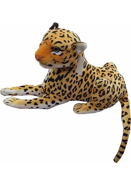 Sesli Kükreyen Peluş Leopar 30 cm Küçük Boy Dekoratif Oyuncak Aslan Kaplan