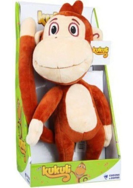 Kukuli Orijinal Lisanslı Sesli Peluş Maymun 35 cm
