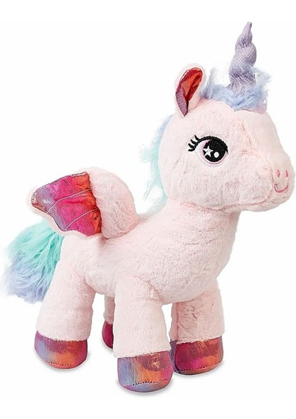 Kanatlı Unicorn At 30 cm Oyuncak Pembe Peluş Pony At Uyku ve Oyun Arkadaşı Mama