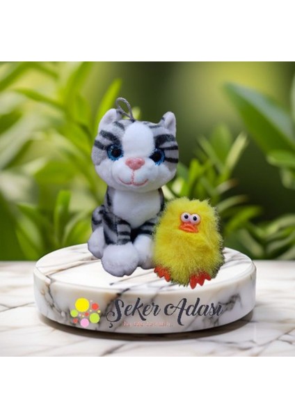 Sevimli Peluş Kedi ve Civciv