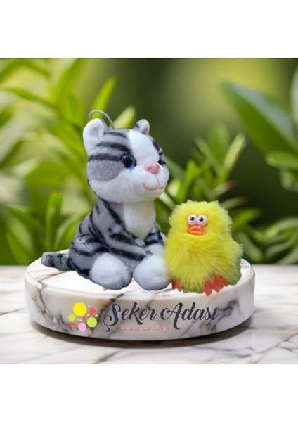 Sevimli Peluş Kedi ve Civciv