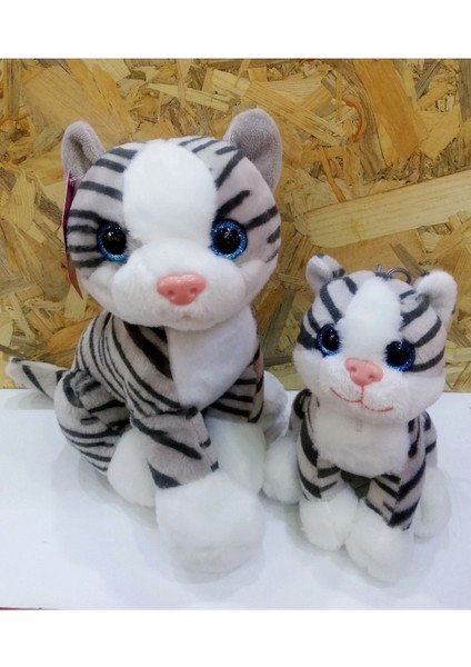 Sevimli Anne Kedi 28 cm ve Yavru Kedi 15 cm
