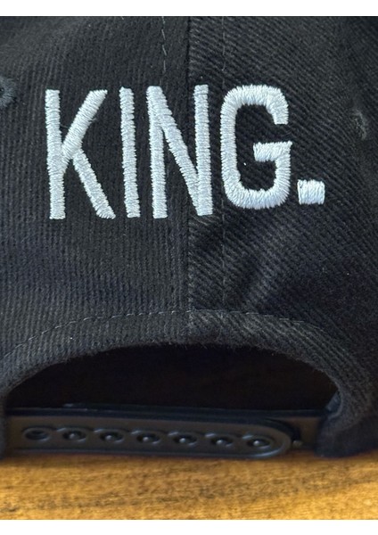 Kıng Nakışlı Siyah Renk Hip Hop Snapback Rapper Basket Cap Şapka fırsatları