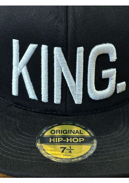 Kıng Nakışlı Siyah Renk Hip Hop Snapback Rapper Basket Cap Şapka indirimleri