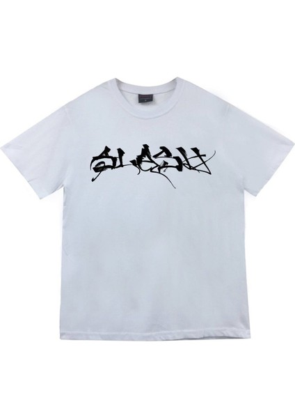 Guns N Roses Baskılı Unisex %100 Pamuk Beyaz T-Shirt