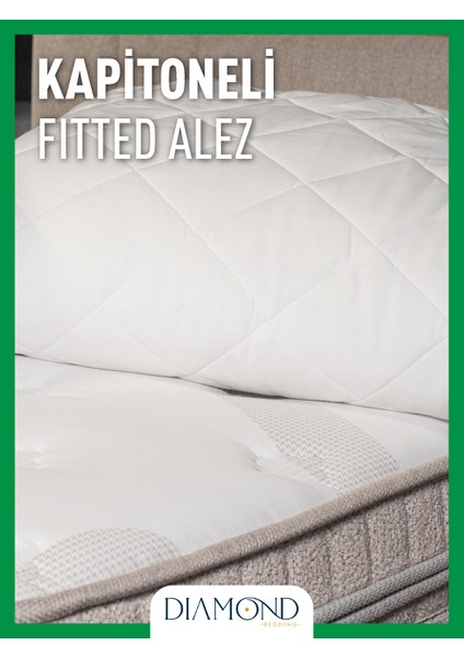 Kapitoneli Fitted Lastikli Yatak Koruyucu Uyku Pedi Sessiz Alez Ev Otel Konsepti Lastikli Çarşaf fırsatları