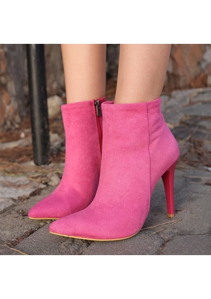 Blan Fuşya Süet Topuklu Bot fırsatları