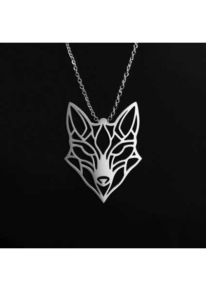 925 Ayar gümüş kolye tilki SM1957