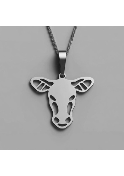 925 Ayar gümüş kolye inek SM2301