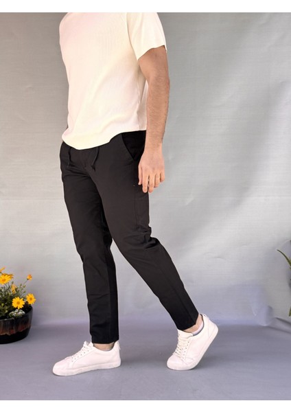 Bel Lastik Ipli Arka Cep Kapaklı Jogger
