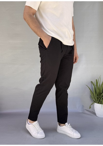 Bel Lastik Ipli Arka Cep Kapaklı Jogger