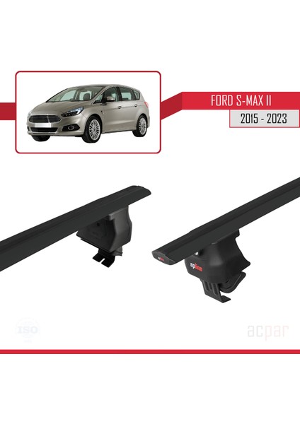 Ford S-Max 2 (CD539) 2015-2023 Arası ile Uyumlu Ace-4 Ara Atkı Tavan Barı Siyah 2 Adet fırsatları