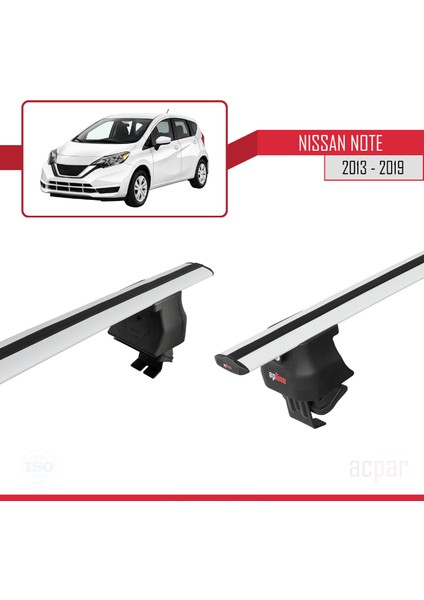 Nissan Note 2 (E12) 2013-2019 Arası ile Uyumlu Ace-4 Ara Atkı Tavan Barı Gri 2 Adet fırsatları