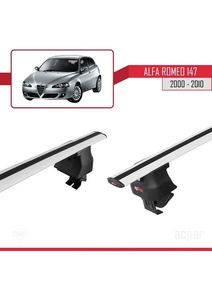 Alfa Romeo 147 (T937) 2000-2010 Arası ile Uyumlu Ace-4 Ara Atkı Tavan Barı Gri 2 Adet fırsatları