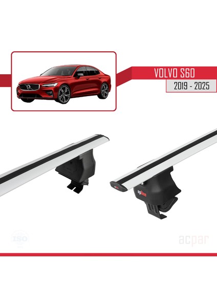 Volvo S60 Iıı 2019 ve Sonrası ile Uyumlu Ace-4 Ara Atkı Tavan Barı Gri 2 Adet fırsatları