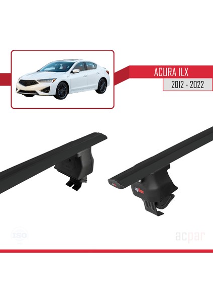 Acura Ilx (De1/2/3) 2012-2022 Arası ile Uyumlu Ace-4 Ara Atkı Tavan Barı Siyah 2 Adet fırsatları