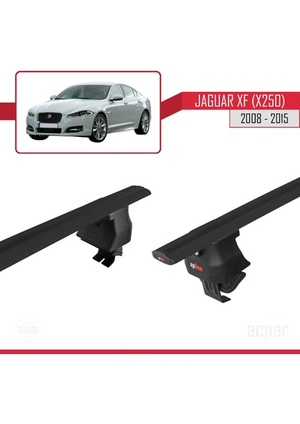 Jaguar Xf (X250) 2008-2015 Arası ile Uyumlu Ace-4 Ara Atkı Tavan Barı Siyah 2 Adet fırsatları