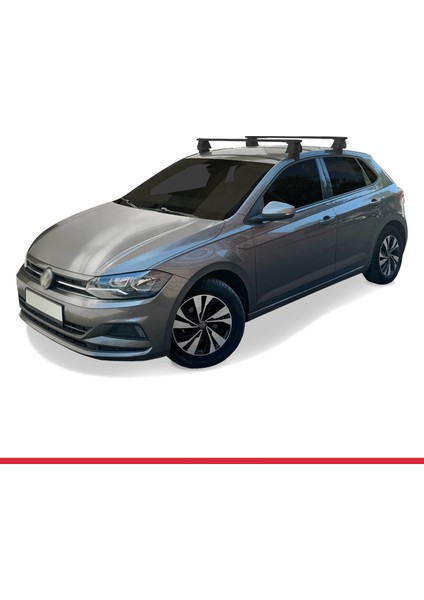 Volkswagen Polo 6 (Ae1) 2021 ve Sonrası ile Uyumlu Ace-4 Ara Atkı Tavan Barı Siyah 2 Adet modelleri