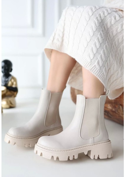 Ninle Bej Cilt Topuklu Bot fiyatları