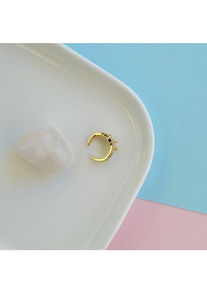 Taşlı Sıralı Earcuff Ince Taşlı Sıkıştırma Kıkırdak Küpesi Delik Gerektirmez Taşlı Minimal Yılan modelleri