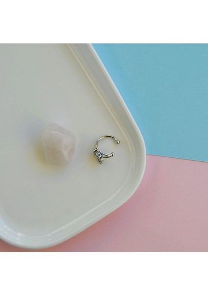 Kelebek Earcuff Sıkıştırma Kıkırdak Küpesi Delik Gerektirmez İnce Taşlı Earcuff fırsatları