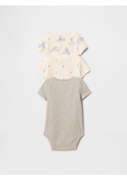 Bebek Çok Renkli 3'lü Peter Rabbit™ First Favorites Organik Pamuk Body Seti