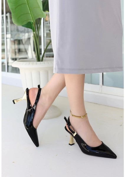 Zalin Siyah Rugan Topuklu Ayakkabı fiyatları