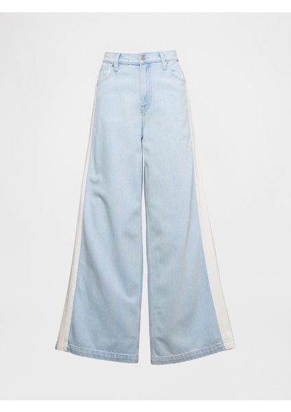 Kadın Mavi Mid Rise Ultrasoft Baggy Jean Pantolon modelleri