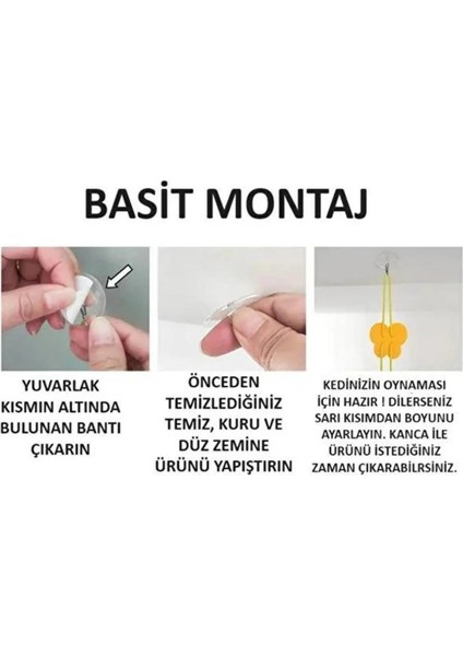 Kelebek Model Elastik Kendinden Yapışkanlı Kedi Oyun Oltası