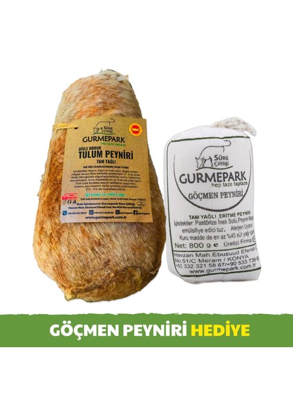 Karaman Divle Obruk Tulum Peyniri 2500-2800 G E +Bez Tulum Peyniri