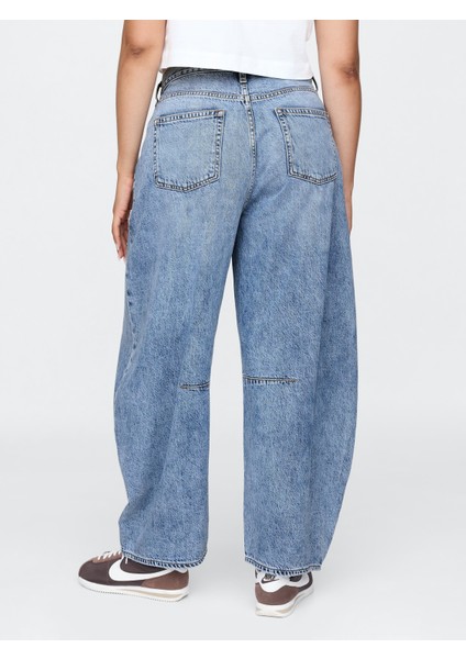 Kadın Mavi High Rise Ultrasoft Horseshoe Jean Pantolon fırsatları