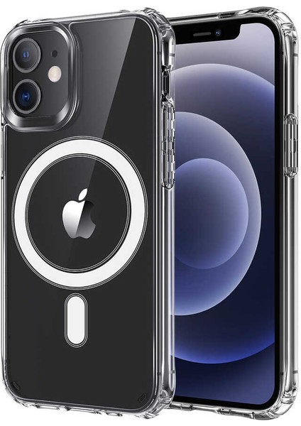 Apple iPhone 12 Mini Kılıf Tacsafe Wireless Kapak-Renksiz