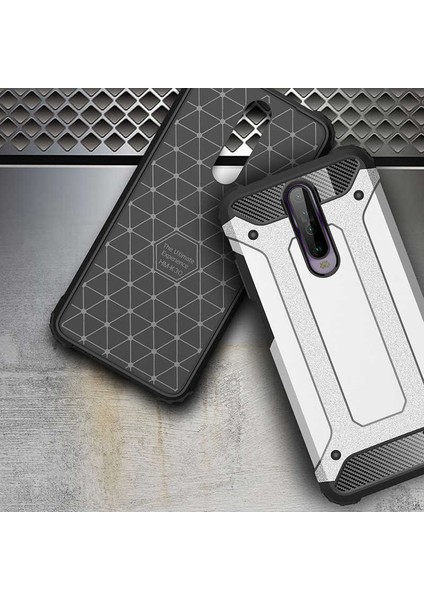 Xiaomi Poco X2 Kılıf Crash Silikon Kapak-Gold