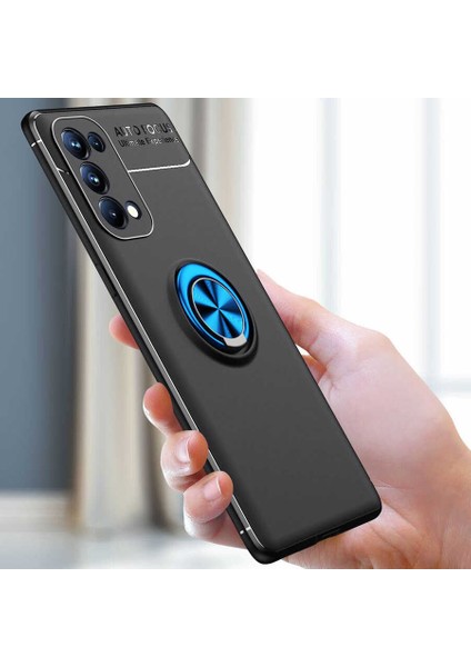 Oppo Reno 5 Pro 5g Kılıf Vrdr Ravel Silikon Kapak-Siyah-Kırmızı