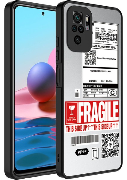 Xiaomi Redmi Note 10S Kılıf Aynalı Desenli Kamera Korumalı Parlak Vrdr Mirror Kapak-Fragile