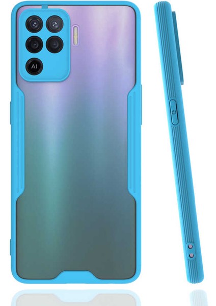 Oppo Reno 5 Lite Kılıf Parfe Kapak-Mavi