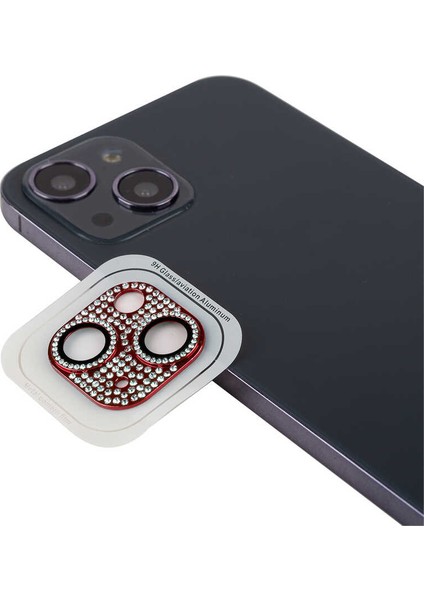 Apple iPhone 13 Uyumlu Cl-08 Kamera Lens Koruyucu-Kırmızı