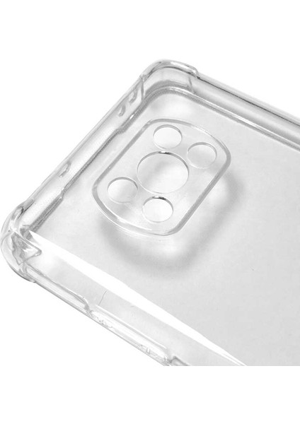 Xiaomi Poco X3 Kılıf Kamera Korumalı Nitro Anti Shock Silikon-Renksiz