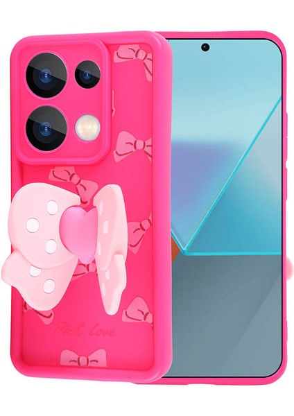 Xiaomi Poco M6 Pro 4g Kılıf Kamera Korumalı Figür Tasarımlı Vrdr Kapya Kapak-Pembe Koyu fiyatları