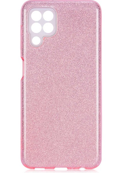 Samsung Galaxy M22 Kılıf Shining Silikon-Rose Gold