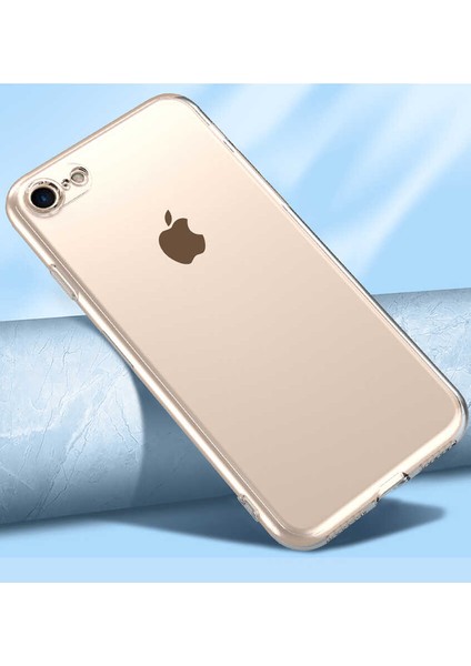 Apple iPhone Se 2022 Uyumlu Kamera Korumalı Süper Silikon Kapak-Renksiz