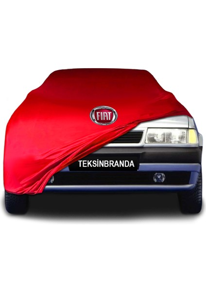Fiat Tempra Kırmızı Kumaş Araba Branda Logolu Kumaş Araba Brandası Penye Oto Branda