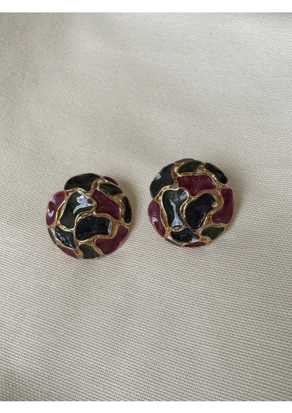 Vintage Renkli Desenli Küpe fiyatları