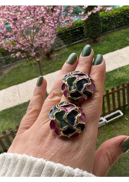 Vintage Renkli Desenli Küpe indirimleri