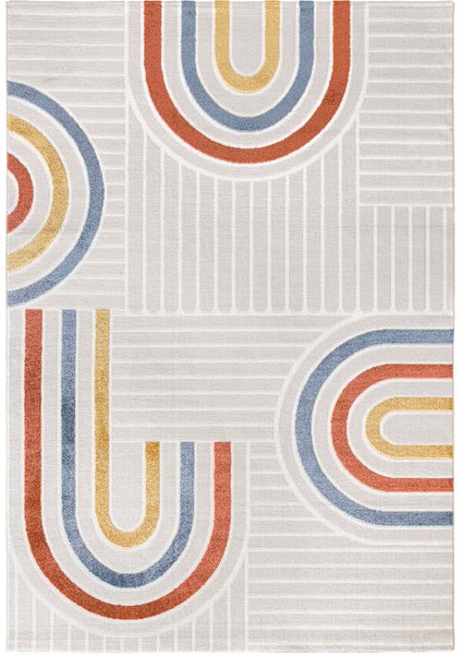 Roma Beyaz Gri Halı Modern Dokuma Halı Yumuşak Oturma Odası Salon Çocuk Odası Mutfak Halısı F0424