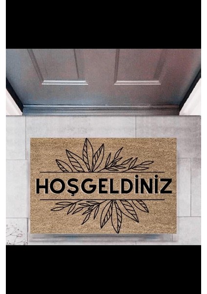 Kapı Önü Paspası Dekoratif Dijital Baskı Hoşgeldiniz P-2312