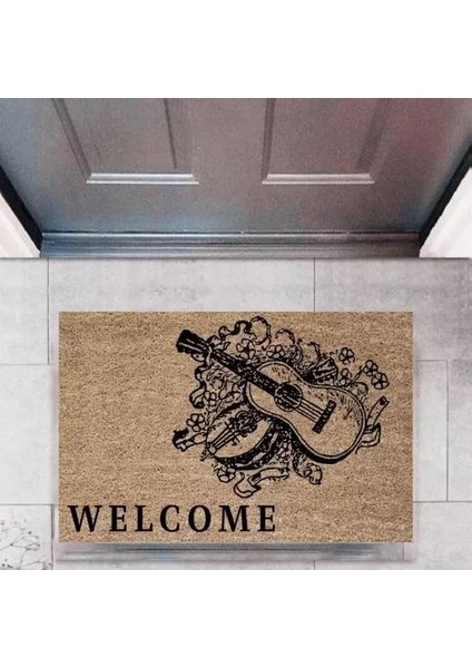 Kapı Önü Paspası Dekoratif Dijital Baskı MÜZIKP-2749