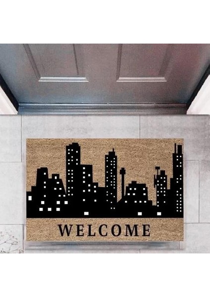 Kapı Önü Paspası Dekoratif Dijital Baskı ŞEHIRLERP-2732