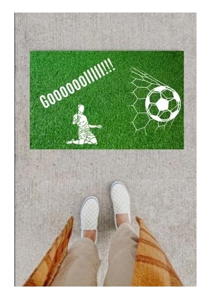 Kapı Önü Paspası Dekoratif Dijital Baskı Goooolllll P-2347