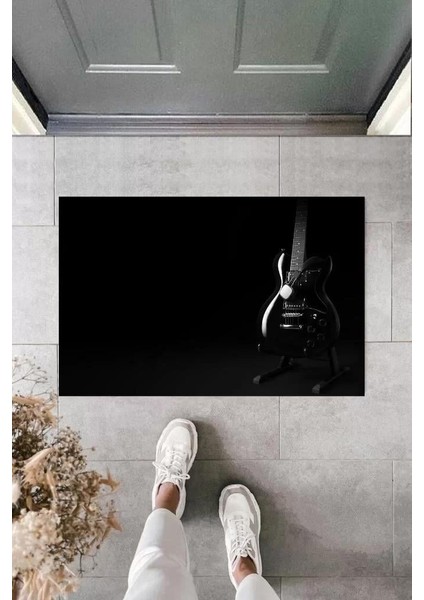 Dijital Elektro Gitar Siyah Kapı Paspası Dış Mekan Paspas K-2117